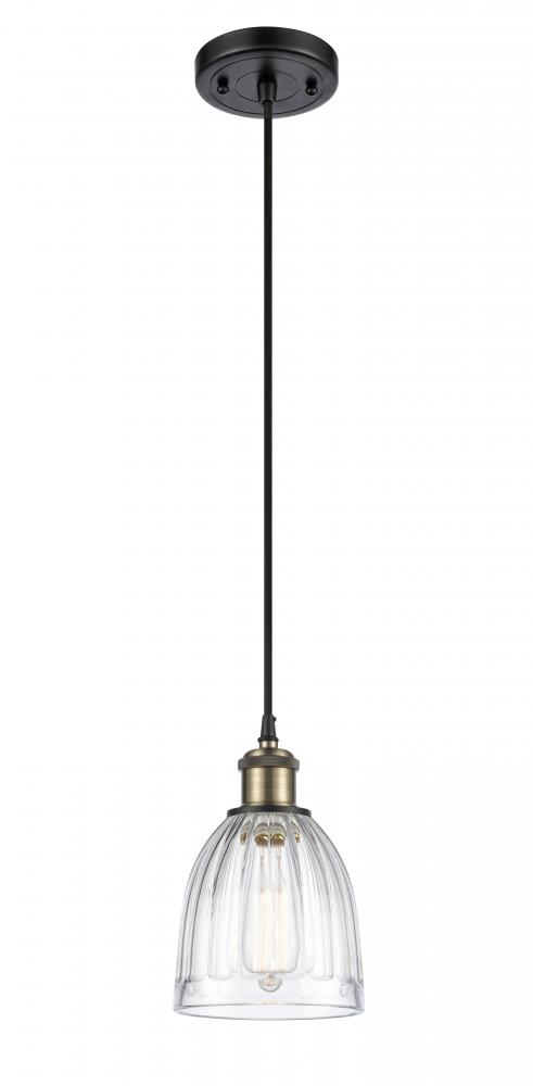 Brookfield - 1 Light - 6 inch - Black Antique Brass - Cord hung - Mini Pendant