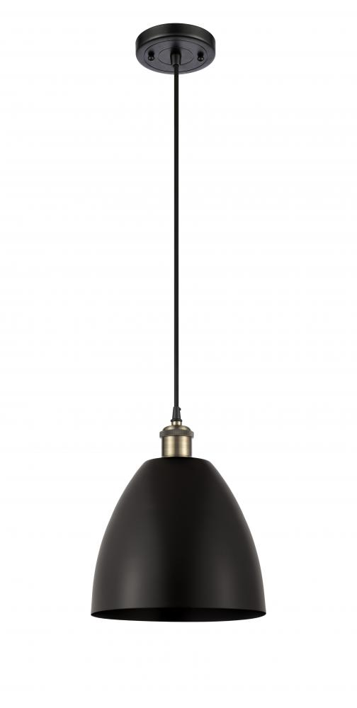 Bristol - 1 Light - 9 inch - Black Antique Brass - Cord hung - Mini Pendant