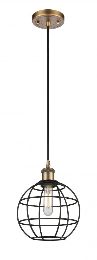 Lake Placid - 1 Light - 8 inch - Brushed Brass - Mini Pendant