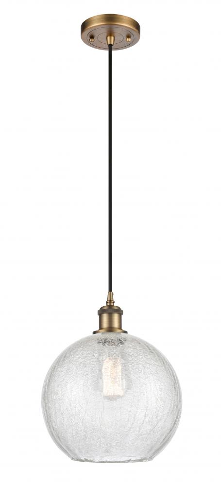 Athens - 1 Light - 10 inch - Brushed Brass - Cord hung - Mini Pendant
