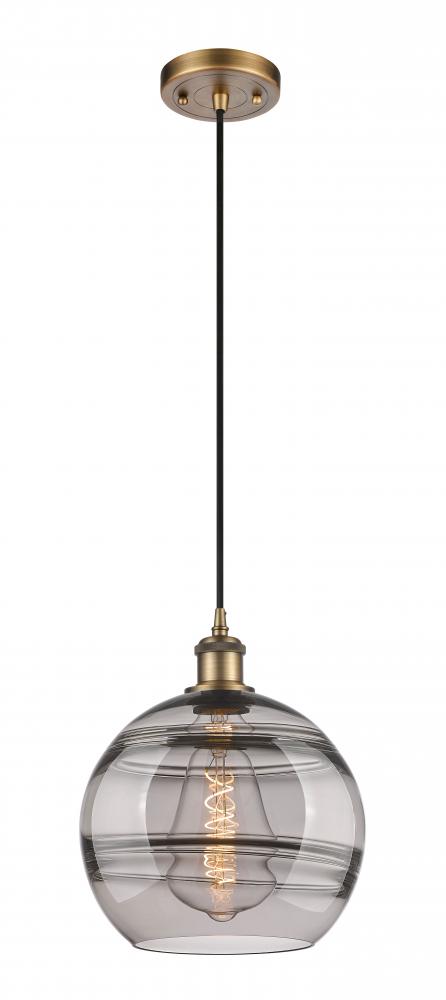 Rochester - 1 Light - 10 inch - Brushed Brass - Cord hung - Mini Pendant