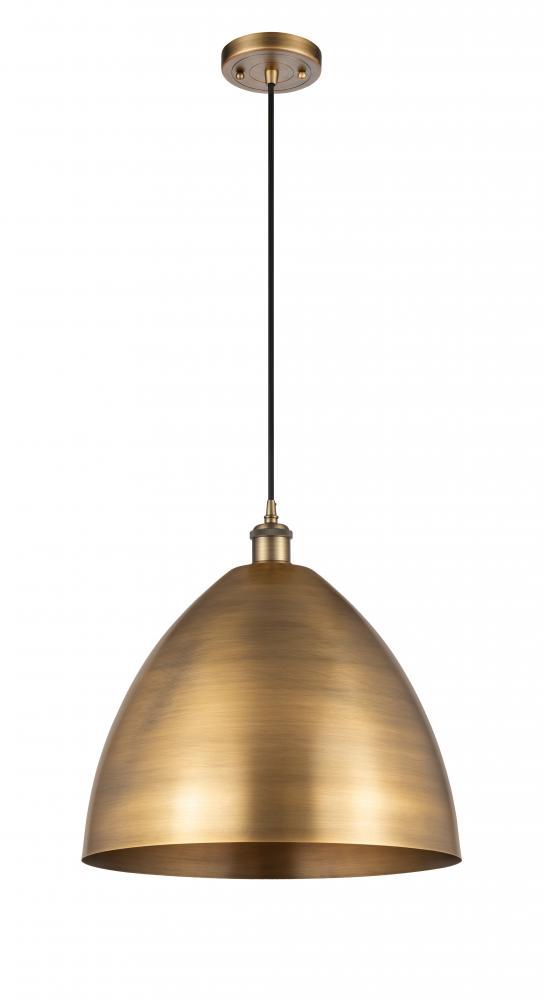 Bristol - 1 Light - 16 inch - Brushed Brass - Cord hung - Mini Pendant