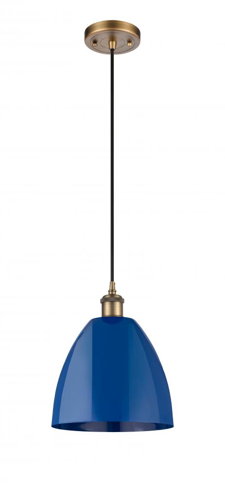 Plymouth - 1 Light - 9 inch - Brushed Brass - Cord hung - Mini Pendant