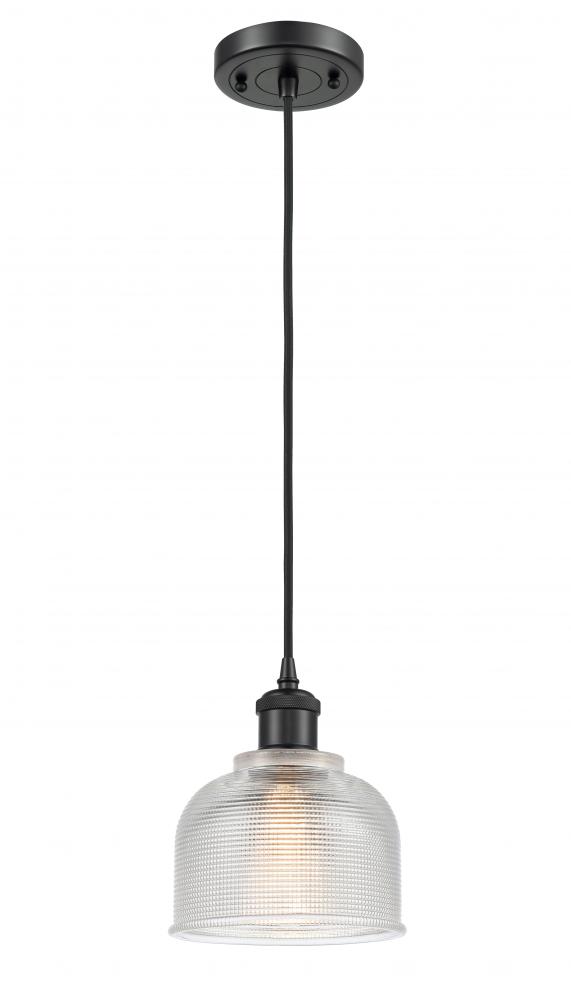 Dayton - 1 Light - 6 inch - Matte Black - Cord hung - Mini Pendant
