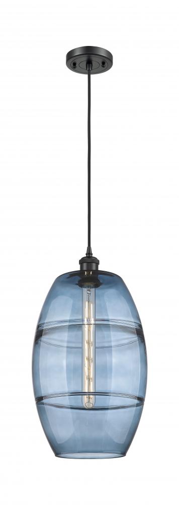 Vaz - 1 Light - 10 inch - Matte Black - Cord hung - Mini Pendant