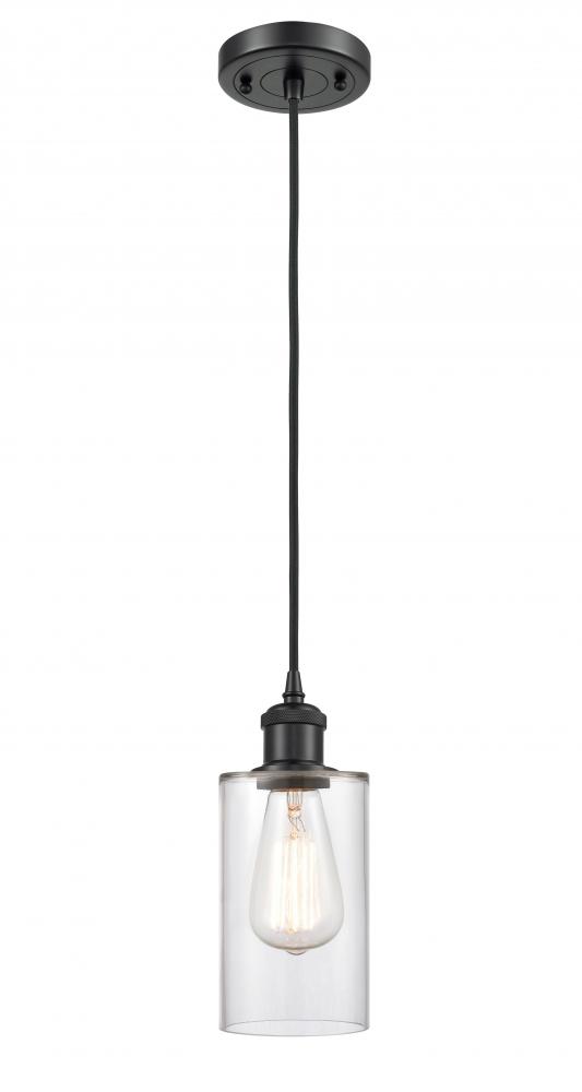 Clymer - 1 Light - 4 inch - Matte Black - Cord hung - Mini Pendant