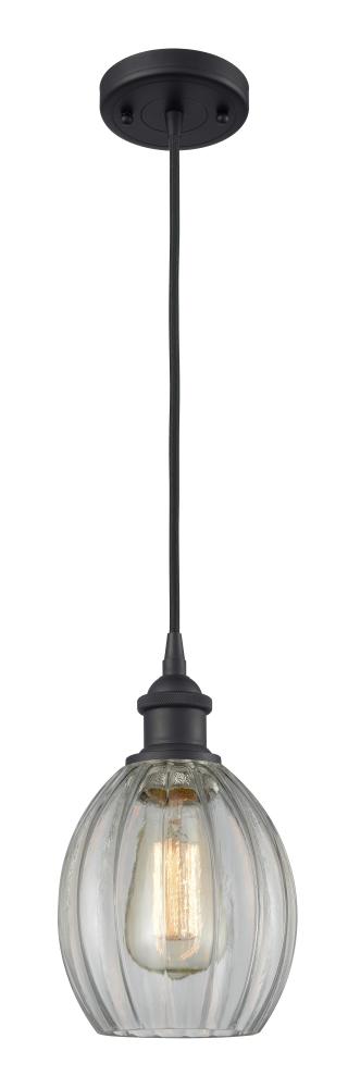 Eaton - 1 Light - 6 inch - Matte Black - Cord hung - Mini Pendant