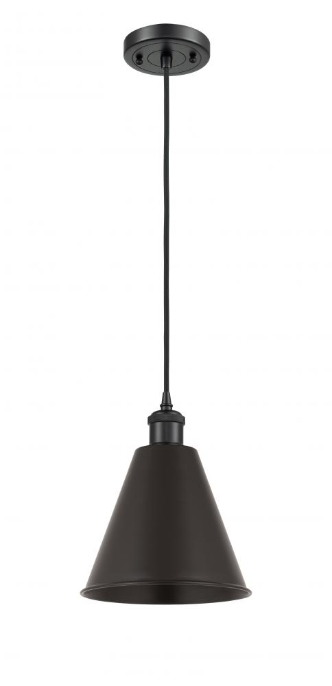 Berkshire - 1 Light - 8 inch - Matte Black - Cord hung - Mini Pendant