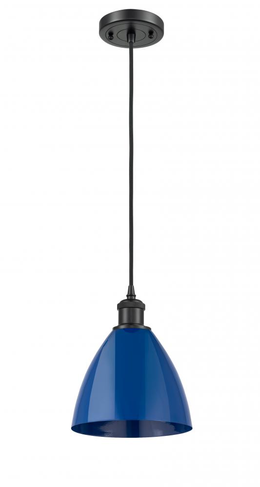 Plymouth - 1 Light - 8 inch - Matte Black - Cord hung - Mini Pendant