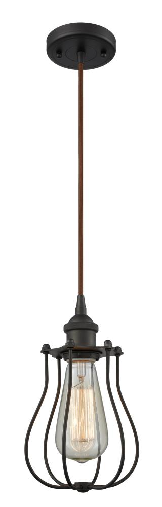 Muselet - 1 Light - 6 inch - Oil Rubbed Bronze - Cord hung - Mini Pendant