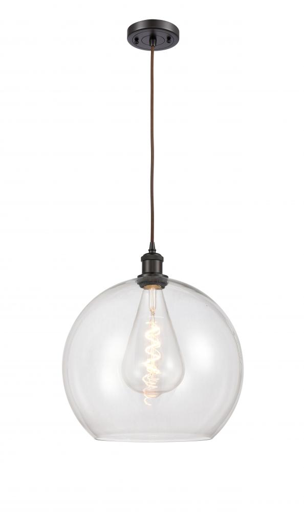 Athens - 1 Light - 14 inch - Oil Rubbed Bronze - Cord hung - Pendant