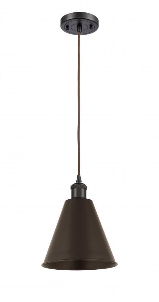 Berkshire - 1 Light - 8 inch - Oil Rubbed Bronze - Cord hung - Mini Pendant