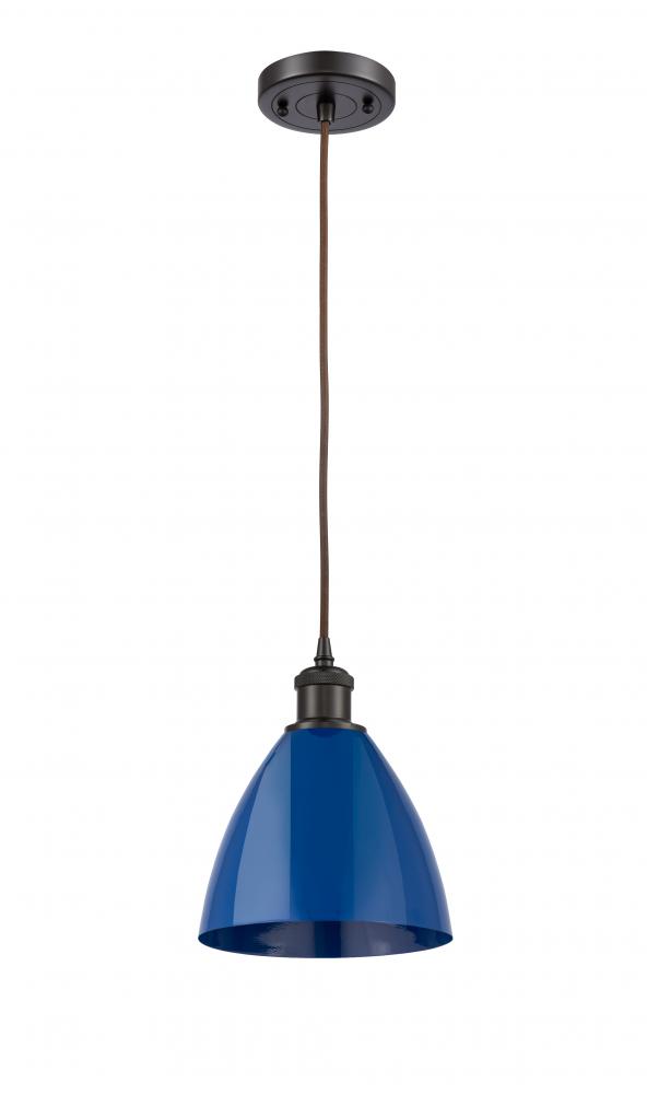 Plymouth - 1 Light - 8 inch - Oil Rubbed Bronze - Cord hung - Mini Pendant