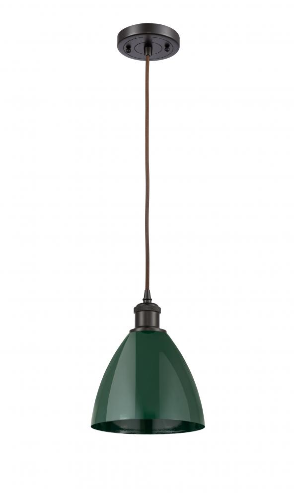 Plymouth - 1 Light - 8 inch - Oil Rubbed Bronze - Cord hung - Mini Pendant