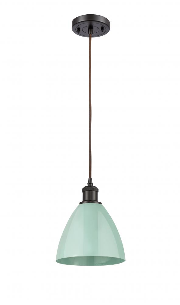 Plymouth - 1 Light - 8 inch - Oil Rubbed Bronze - Cord hung - Mini Pendant