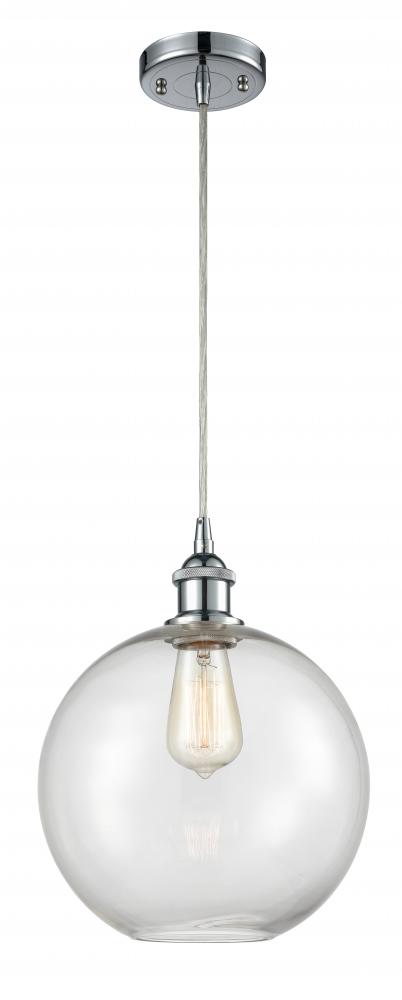 Athens - 1 Light - 10 inch - Polished Chrome - Cord hung - Mini Pendant