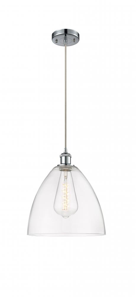 Bristol - 1 Light - 12 inch - Polished Chrome - Cord hung - Mini Pendant