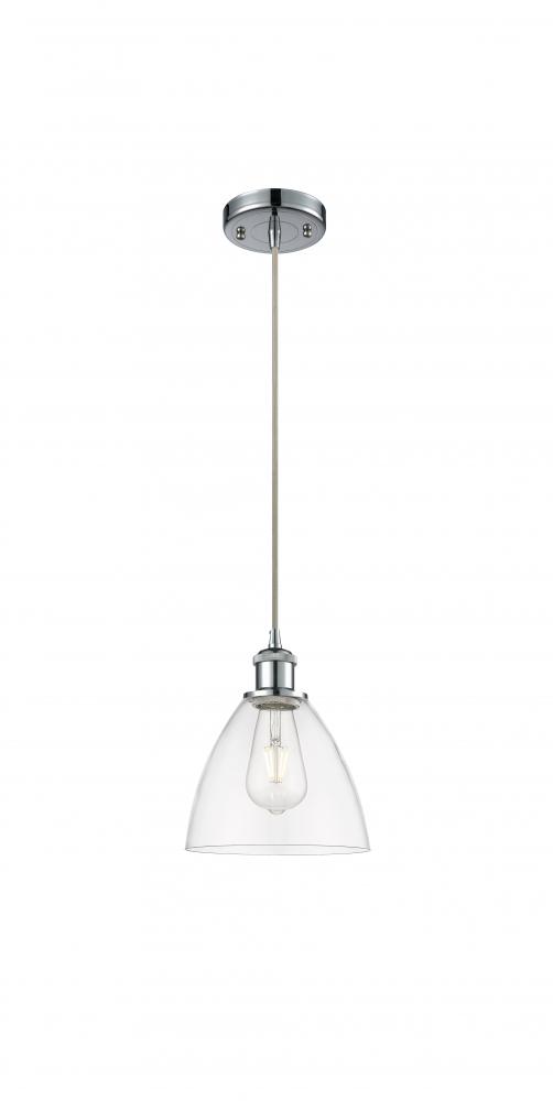 Bristol - 1 Light - 8 inch - Polished Chrome - Cord hung - Mini Pendant