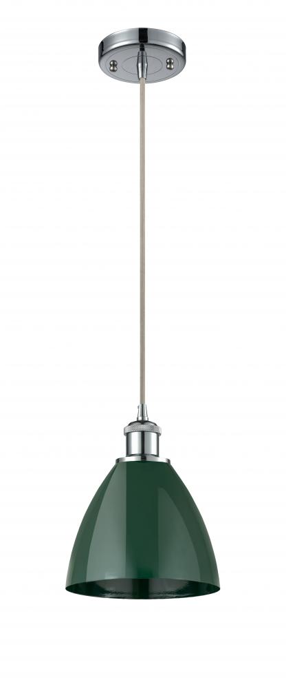 Plymouth - 1 Light - 8 inch - Polished Chrome - Cord hung - Mini Pendant