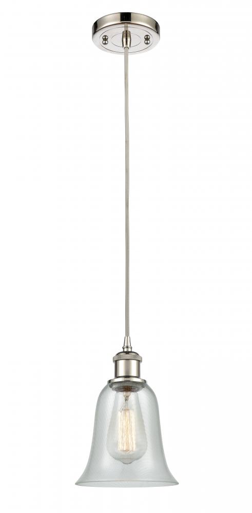 Hanover - 1 Light - 6 inch - Polished Nickel - Cord hung - Mini Pendant