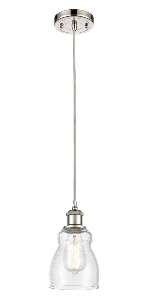 Ellery - 1 Light - 5 inch - Polished Nickel - Cord hung - Mini Pendant