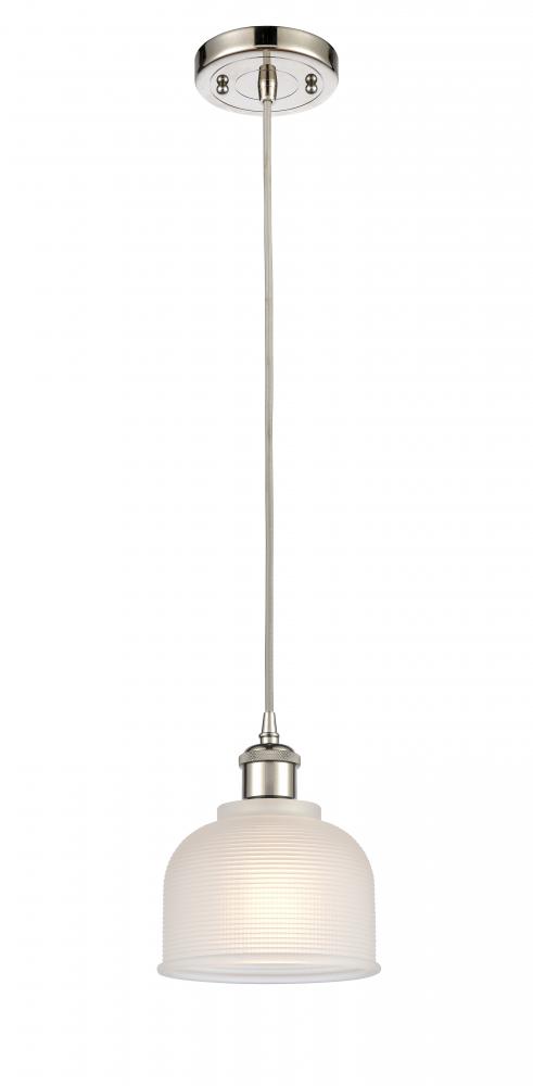 Dayton - 1 Light - 6 inch - Polished Nickel - Cord hung - Mini Pendant