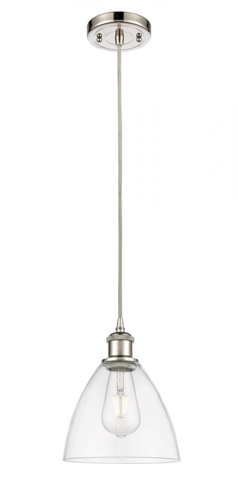 Bristol - 1 Light - 8 inch - Polished Nickel - Cord hung - Mini Pendant