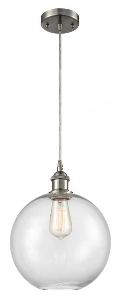 Athens - 1 Light - 10 inch - Brushed Satin Nickel - Cord hung - Mini Pendant