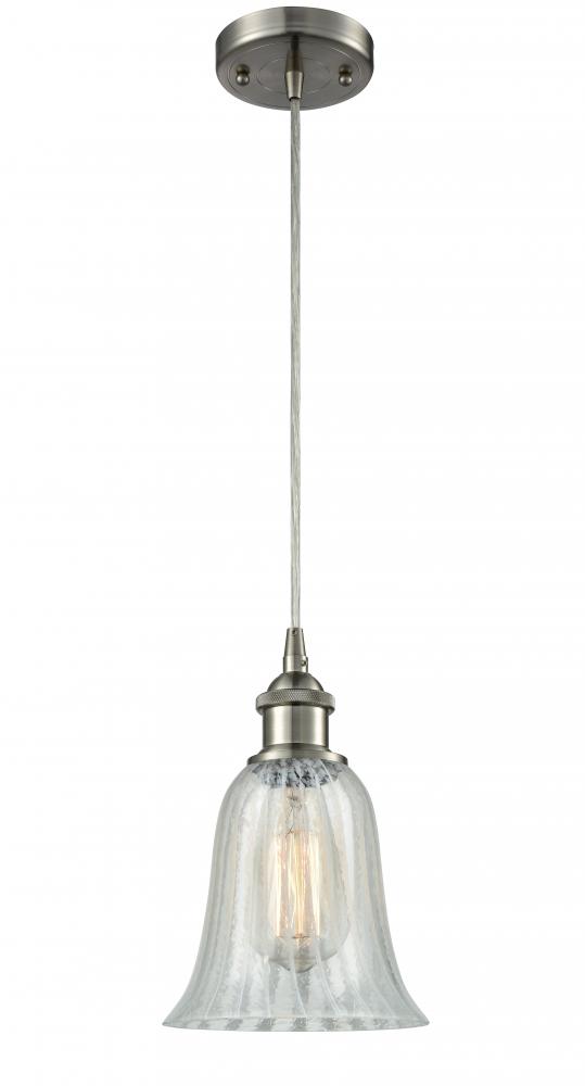 Hanover - 1 Light - 6 inch - Brushed Satin Nickel - Cord hung - Mini Pendant