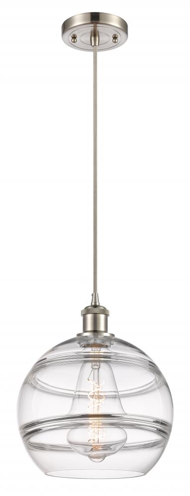 Rochester - 1 Light - 10 inch - Brushed Satin Nickel - Cord hung - Mini Pendant