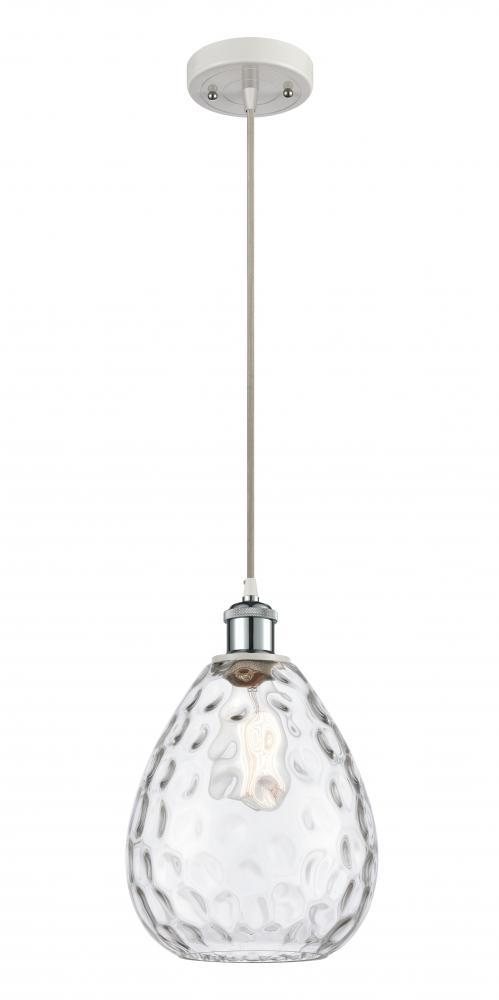 Waverly - 1 Light - 8 inch - White Polished Chrome - Cord hung - Mini Pendant