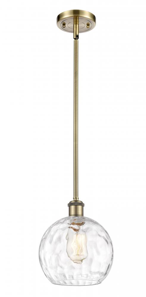 Athens Water Glass - 1 Light - 8 inch - Antique Brass - Mini Pendant