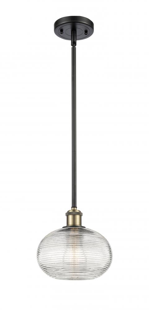 Ithaca - 1 Light - 8 inch - Black Antique Brass - Mini Pendant