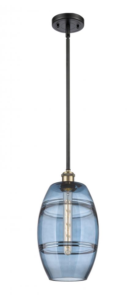 Vaz - 1 Light - 8 inch - Black Antique Brass - Mini Pendant