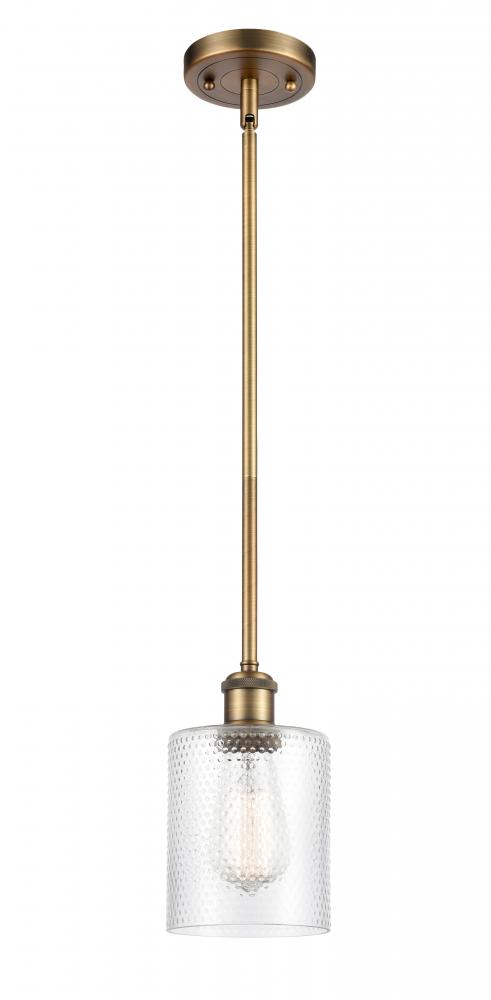 Cobbleskill - 1 Light - 5 inch - Brushed Brass - Mini Pendant