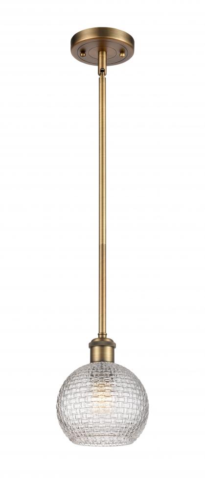 Athens - 1 Light - 6 inch - Brushed Brass - Mini Pendant