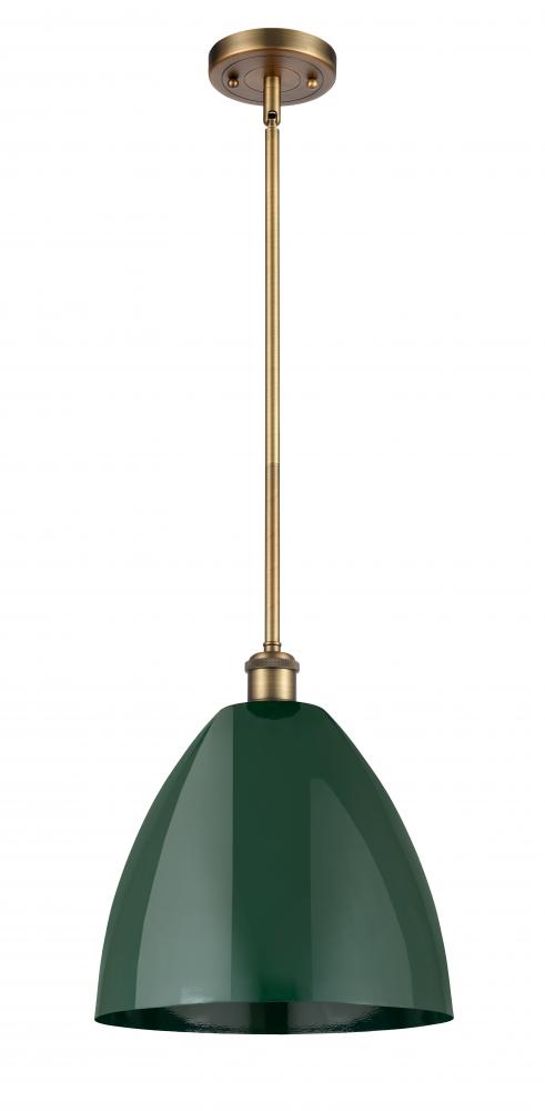 Plymouth - 1 Light - 12 inch - Brushed Brass - Pendant