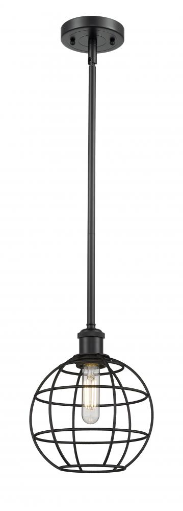 Lake Placid - 1 Light - 8 inch - Matte Black - Mini Pendant