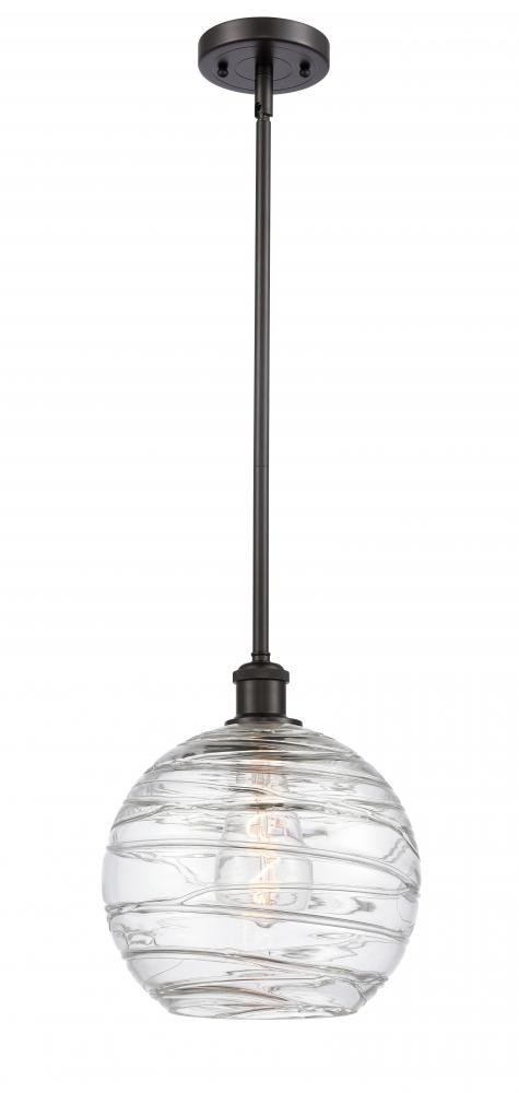 Athens Deco Swirl - 1 Light - 10 inch - Oil Rubbed Bronze - Mini Pendant