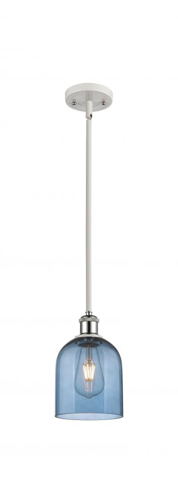 Bella - 1 Light - 6 inch - White Polished Chrome - Mini Pendant