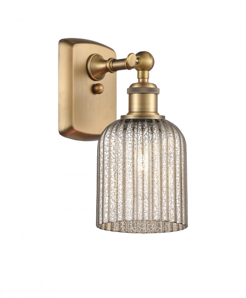 Bridal Veil - 1 Light - 5 inch - Brushed Brass - Sconce