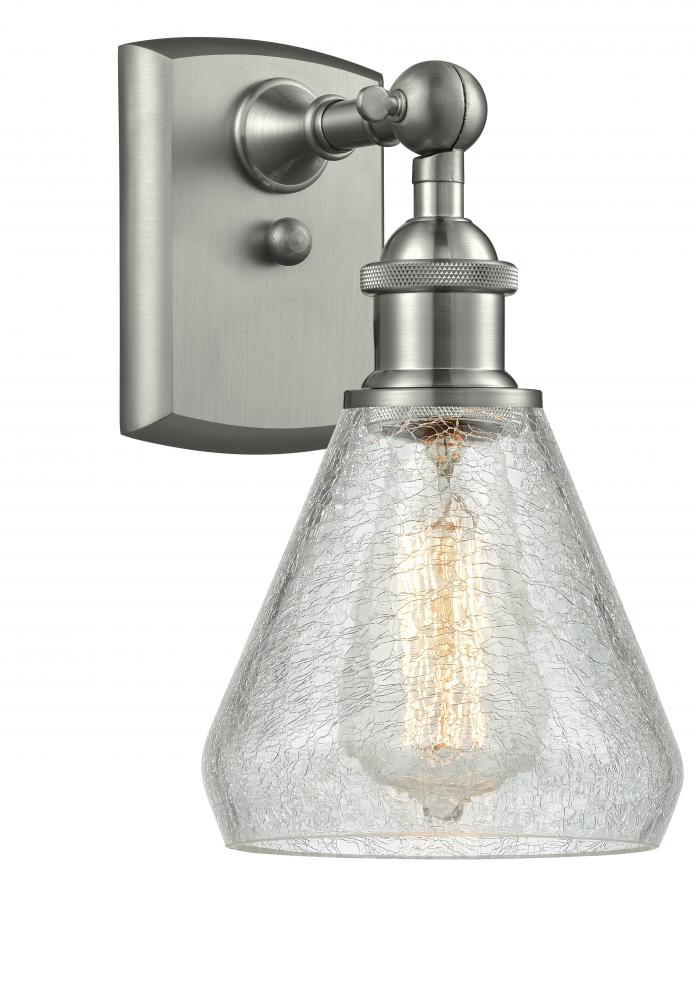 Conesus - 1 Light - 6 inch - Brushed Satin Nickel - Sconce