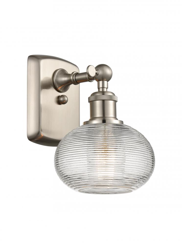 Ithaca - 1 Light - 6 inch - Brushed Satin Nickel - Sconce