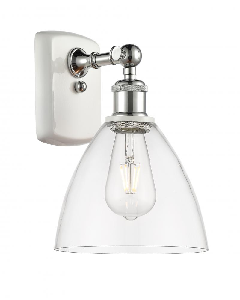 Bristol - 1 Light - 8 inch - White Polished Chrome - Sconce