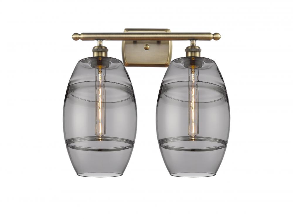 Vaz - 2 Light - 18 inch - Antique Brass - Bath Vanity Light