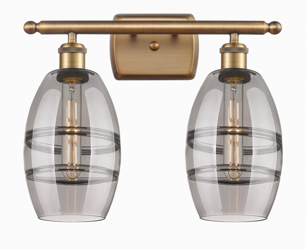 Vaz - 2 Light - 16 inch - Brushed Brass - Bath Vanity Light