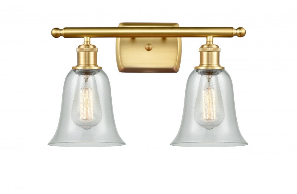 Hanover - 2 Light - 16 inch - Satin Gold - Bath Vanity Light