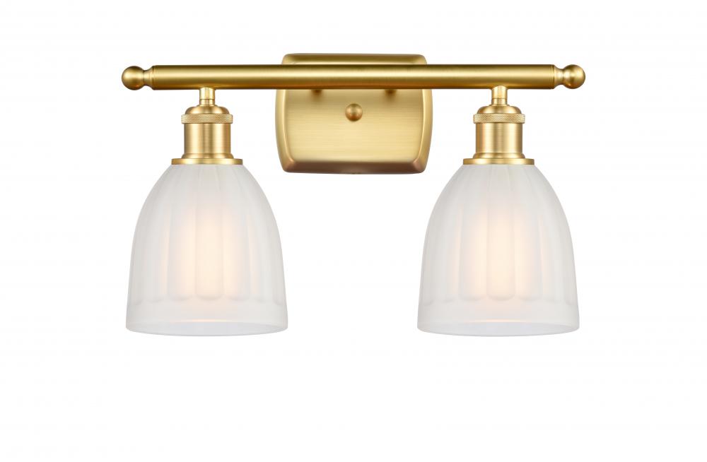 Brookfield - 2 Light - 16 inch - Satin Gold - Bath Vanity Light