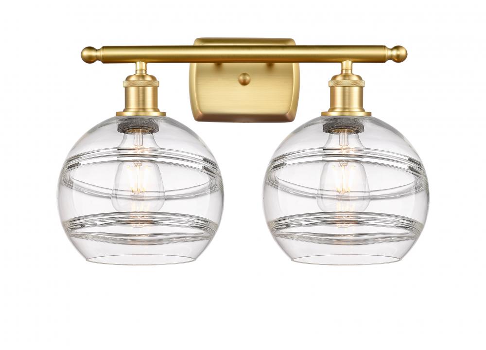 Rochester - 2 Light - 18 inch - Satin Gold - Bath Vanity Light