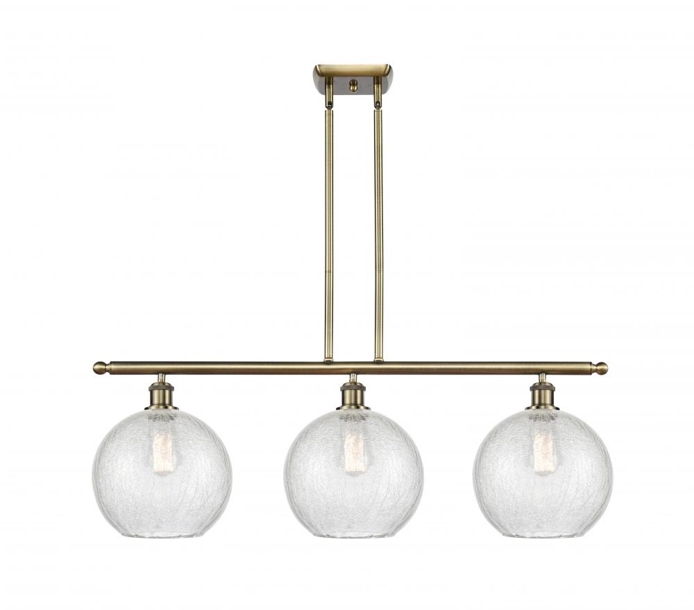 Athens - 3 Light - 37 inch - Antique Brass - Stem Hung - Island Light